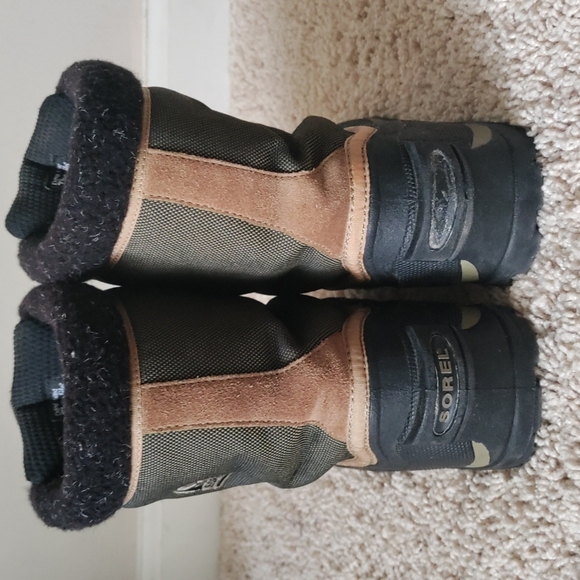 Sorel MONASHEE Winter Thermolite Black Brown Boots Women's Size 8 - Picture 2 of 6